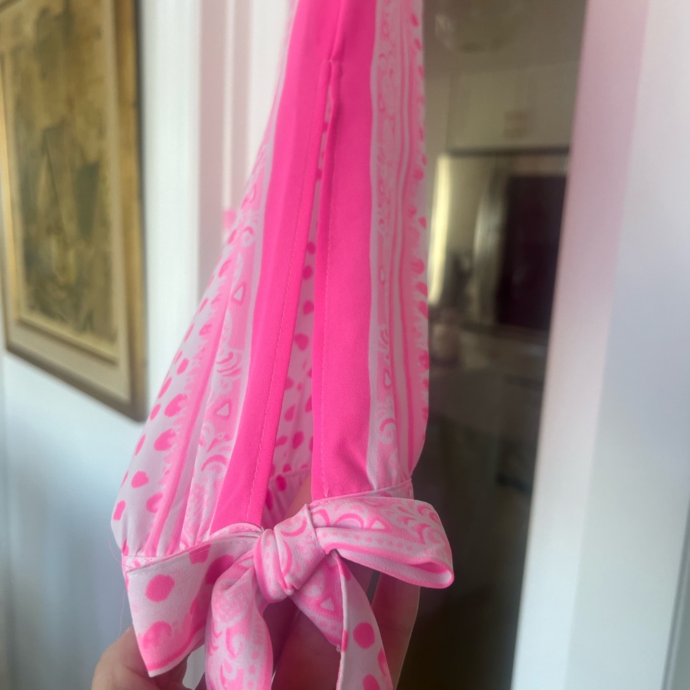 Lilly Pulitzer too , blouse  “Pamala” Pink Sz L - Picture 6 of 8